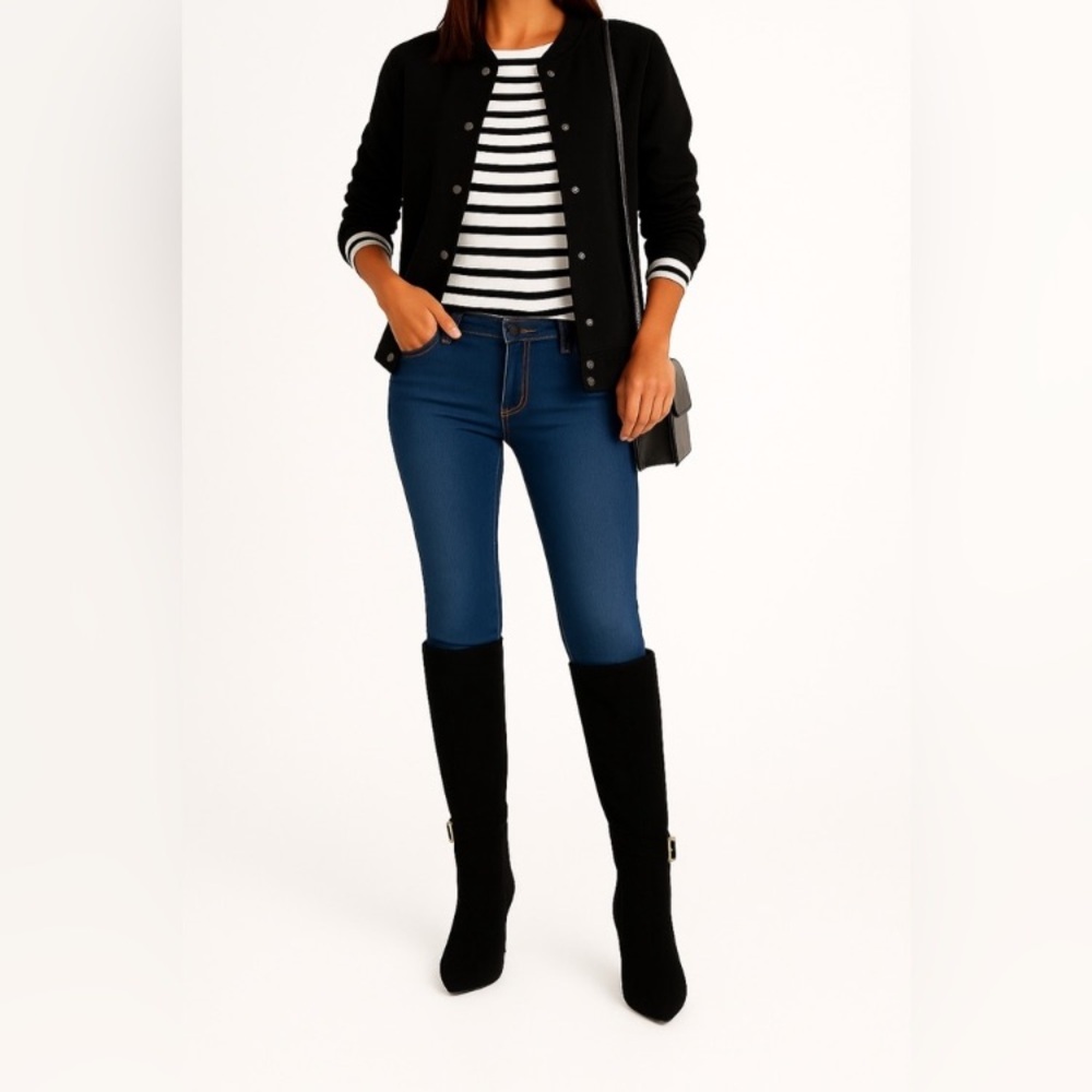 New BCBGeneration Eileen Black Knee-High Boots New - Picture 2 of 3